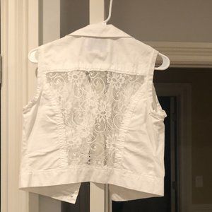 White Jean Jacket Vest
